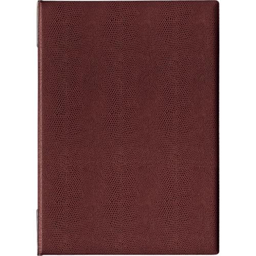 OP แฟ้มเมนูหนังโทน A4 6 หน้า สีน้ำตาล