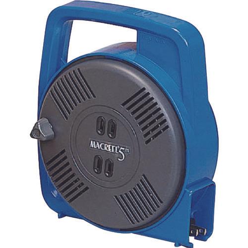 HATAYA Mac Reel Single Phase 100V 5m Manual Winding Blue