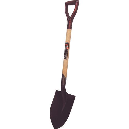 TRUSCO wooden handle shovel round shape total length 970mm