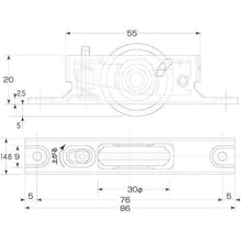 画像をギャラリービューアに読み込む, ＭＫ　鉄枠　上下アジャスト戸車　３０ｍｍ　Ａ型　ＢＲ入
