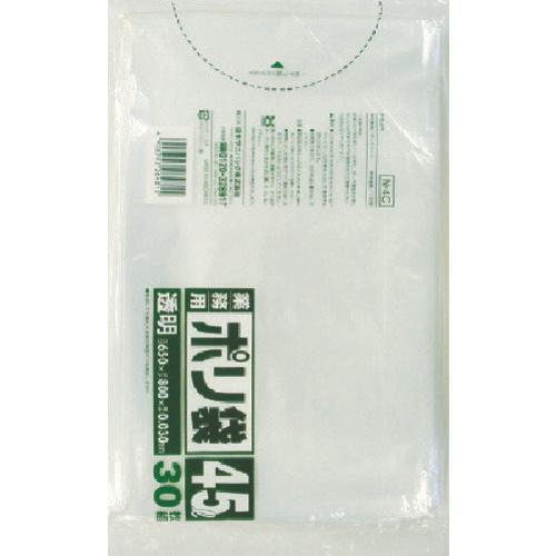SANIPAK N-4C commercial use transparent plastic bag 45L 30 pieces