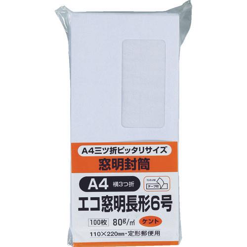 KING CORP Corpocho 6 ซองหน้าต่างพร้อมเทปกาว Kent 100 แผ่น