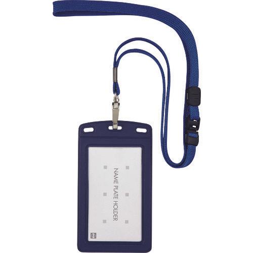 OP ป้ายชื่อห้อยนามบัตรแนวตั้งหนัง 1 ชิ้น สีฟ้า