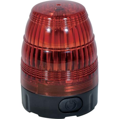 NICHIDO ไฟหมุน LED ขนาดเล็ก, LED Flasher 75, ใช้แบตเตอรี่, มีแม่เหล็ก, สีแดง