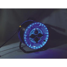 画像をギャラリービューアに読み込む, 日動　電工ドラム　防雨型ＬＥＤラインドラム　青　漏電保護専用　３０ｍ
