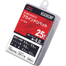 画像をギャラリービューアに読み込む, エビ　ブラインドリベット（シールドタイプ）　アルミニウム／スティール製　５－６（２５本入）　エコパック
