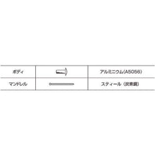 画像をギャラリービューアに読み込む, エビ　ブラインドリベット（シールドタイプ）　アルミニウム／スティール製　５－６（２５本入）　エコパック
