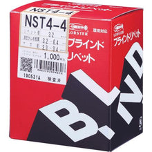 画像をギャラリービューアに読み込む, エビ　ブラインドリベット（ステンレス／ステンレス製）　４－４（１０００本入）　箱入
