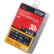 画像をギャラリービューアに読み込む, エビ　ブラインドリベット（ステンレス／ステンレス製）　５－２（３０本入）　エコパック

