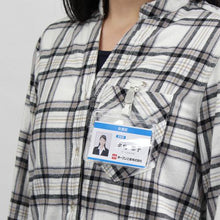 โหลดรูปภาพลงในโปรแกรมดูแกลเลอรี OP tag ป้ายชื่อ คลิปพลาสติก นามบัตร ใช้งานคู่ ขนาด 10 แผ่น สีเทา
