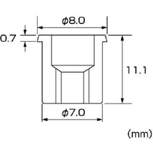 画像をギャラリービューアに読み込む, エビ　ブラインドナット“エビナット”（薄頭・ステンレス製）　板厚１．５　Ｍ５×０．８（２００個入）
