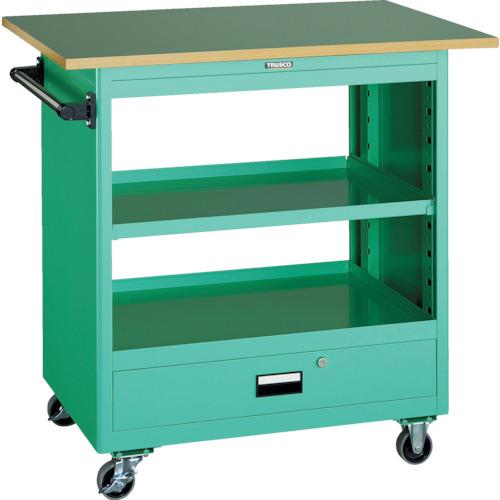 ＴＲＵＳＣＯ　ツールワゴン　７５０Ｘ５００　深型１引出　天板付　Ｗ