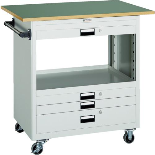 รถบรรทุกเครื่องมือ TRUSCO 750 x 500 ตื้น 3 ลึก 1 ลิ้นชักพร้อมเพลทบน W