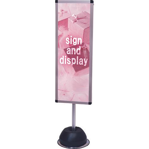 TOKISEI ป้ายเสาตั้งกลางแจ้ง A3 แนวตั้ง ด้านเดียว สีเงิน