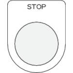 ปุ่มกด IM /สวิตช์เลือก (ป้ายชื่อแว่น) STOP สีดำ φ25.5