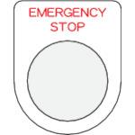ปุ่มกด IM /สวิตช์เลือก (ป้ายกระจก) EMERGENCY STOP สีแดง