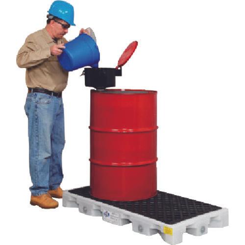 ถาดรองน้ำหกรั่วไหลแบบโมดูลาร์สำหรับหมู 2 ถัง (พร้อมท่อระบายน้ำ)