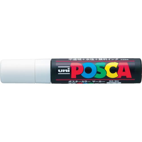ปากกามาร์คเกอร์ uni ชนิดน้ำ Posca แกนสี่เหลี่ยมหนาพิเศษ สีขาว