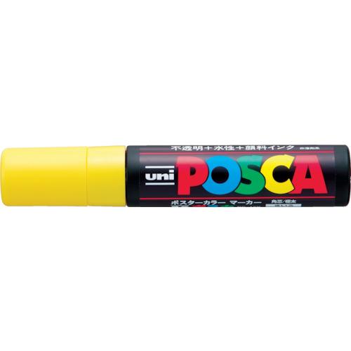 ปากกามาร์คเกอร์ uni สูตรน้ำ Posca แกนสี่เหลี่ยมหนาพิเศษ สีเหลือง