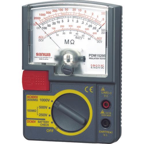 ＳＡＮＷＡ　アナログ絶縁抵抗計　１０００Ｖ／５００Ｖ／２５０Ｖ