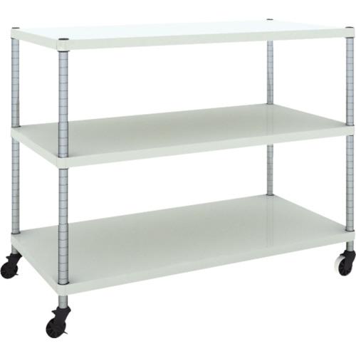 TRUSCO ฟีนิกซ์ แร็ค 1200X600 3 ชั้นพร้อมล้อตัวยู W เคลือบสีฝุ่นแอนตี้แบคทีเรีย