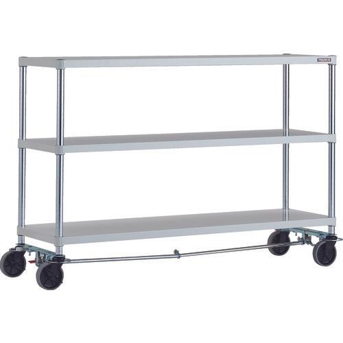 TRUSCO ฟีนิกซ์ แร็ค 1500X450 3 ตอน U ล้อ 4 ล้อ เคลือบผงป้องกันแบคทีเรียด้วยสี SW