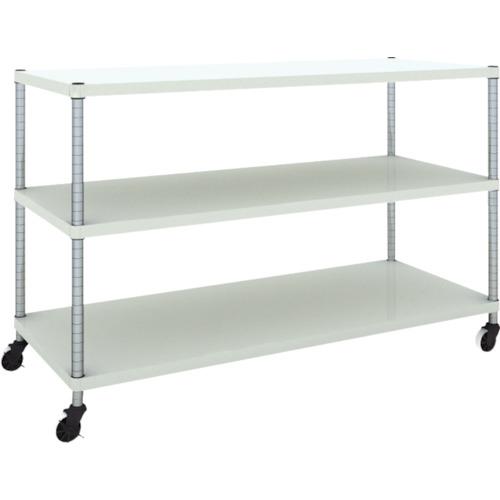 TRUSCO ฟีนิกซ์ แร็ค 1500X600 3 ขั้นพร้อมล้อ U W เคลือบสีฝุ่นแอนตี้แบคทีเรีย