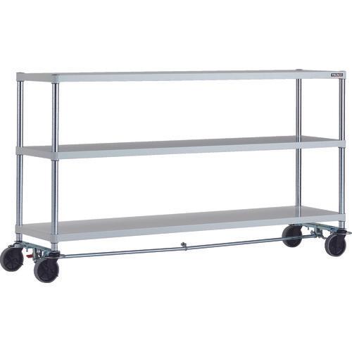 TRUSCO ฟีนิกซ์ แร็ค 1800X450 3 ตอน U ล้อ 4 ล้อ เคลือบผงป้องกันแบคทีเรียด้วยสี SW