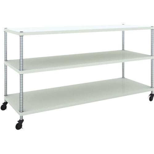 TRUSCO ฟีนิกซ์ แร็ค 1800X600 3 ชั้นพร้อมล้อตัวยู W เคลือบสีฝุ่นแอนตี้แบคทีเรีย