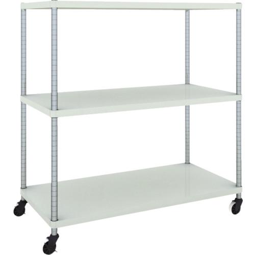 TRUSCO ฟีนิกซ์ แร็ค 1200X600 3 ชั้นพร้อมล้อตัวยู W เคลือบสีฝุ่นแอนตี้แบคทีเรีย