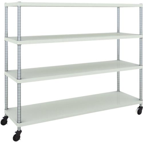 TRUSCO ฟีนิกซ์ แร็ค 1500X450 4 ชั้นพร้อมล้อ U W เคลือบสีฝุ่นแอนตี้แบคทีเรีย