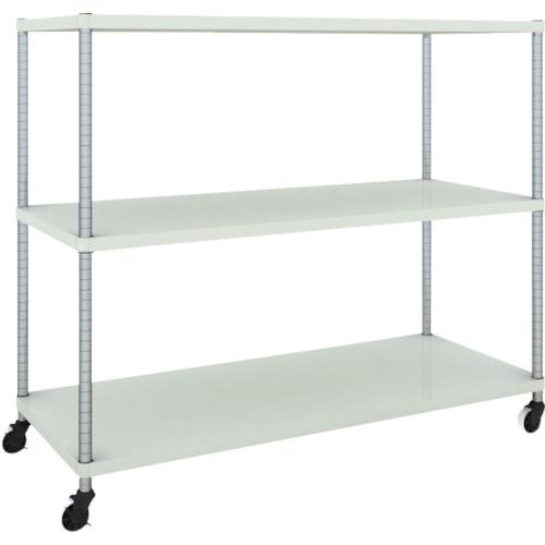 TRUSCO ฟีนิกซ์ แร็ค 1500X600 3 ขั้นพร้อมล้อ U W เคลือบสีฝุ่นแอนตี้แบคทีเรีย