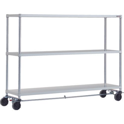 TRUSCO ฟีนิกซ์ แร็ค 1800X450 3 ตอน U ล้อ 4 ล้อ เคลือบผงป้องกันแบคทีเรียด้วยสี SW