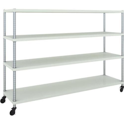 TRUSCO ฟีนิกซ์ แร็ค 1800X450 4 ชั้นพร้อมล้อตัวยู W เคลือบสีฝุ่นแอนตี้แบคทีเรีย