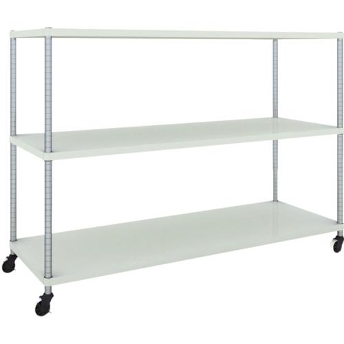 TRUSCO ฟีนิกซ์ แร็ค 1800X600 3 ชั้นพร้อมล้อตัวยู W เคลือบสีฝุ่นแอนตี้แบคทีเรีย