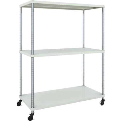 TRUSCO ฟีนิกซ์ แร็ค 1200X600 3 ชั้นพร้อมล้อตัวยู W เคลือบสีฝุ่นแอนตี้แบคทีเรีย