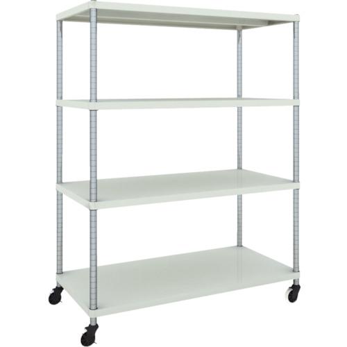 TRUSCO ฟีนิกซ์ แร็ค 1200X600 4 ชั้นพร้อมล้อตัวยู W เคลือบสีฝุ่นแอนตี้แบคทีเรีย