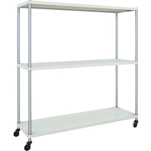 TRUSCO ฟีนิกซ์ แร็ค 1500X450 3 ชั้นพร้อมล้อตัวยู W เคลือบสีฝุ่นแอนตี้แบคทีเรีย