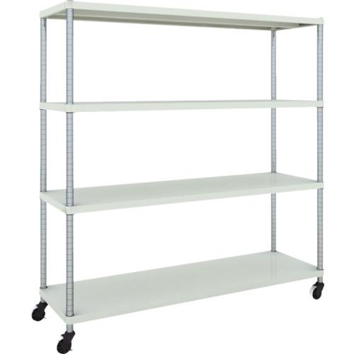 TRUSCO ฟีนิกซ์ แร็ค 1500X450 4 ชั้นพร้อมล้อ U W เคลือบสีฝุ่นแอนตี้แบคทีเรีย