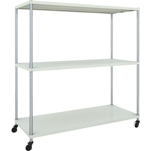 TRUSCO ฟีนิกซ์ แร็ค 1500X600 3 ขั้นพร้อมล้อ U W เคลือบสีฝุ่นแอนตี้แบคทีเรีย