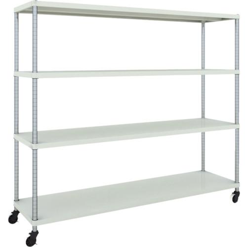 TRUSCO ฟีนิกซ์ แร็ค 1800X450 4 ชั้นพร้อมล้อตัวยู W เคลือบสีฝุ่นแอนตี้แบคทีเรีย