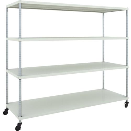 TRUSCO ฟีนิกซ์ แร็ค 1800X600 4 ชั้นพร้อมล้อ U W เคลือบสีฝุ่นแอนตี้แบคทีเรีย