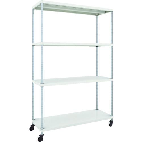 TRUSCO ฟีนิกซ์ แร็ค 1200X450 4 ชั้นพร้อมล้อตัวยู W เคลือบสีฝุ่นแอนตี้แบคทีเรีย