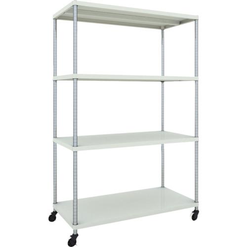 Kệ TRUSCO phoenix 1200X600 4 tầng có bánh chữ U sơn tĩnh điện kháng khuẩn màu W