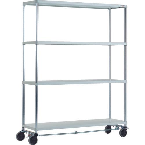 Kệ TRUSCO phoenix 1500X450 4 bậc chữ U 4 bánh sơn tĩnh điện kháng khuẩn màu S W