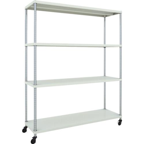 TRUSCO ฟีนิกซ์ แร็ค 1500X450 4 ชั้นพร้อมล้อ U W เคลือบสีฝุ่นแอนตี้แบคทีเรีย