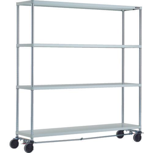 Kệ TRUSCO phoenix 1800X450 4 bậc chữ U 4 bánh sơn tĩnh điện kháng khuẩn màu S W