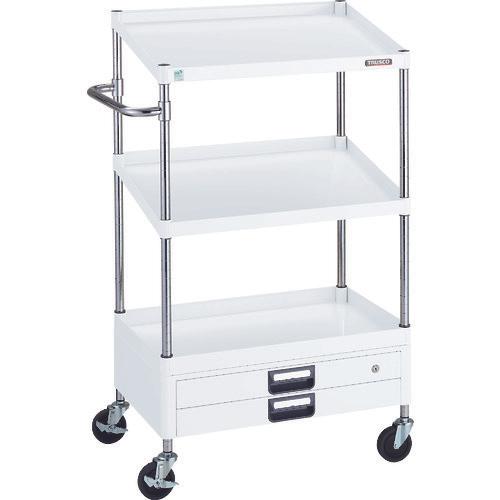 Xe goòng TRUSCO Phoenix âm tiết kiệm 750X500XH1300 1 cấp nghiêng 2 cấp có hộc 2 tầng W màu