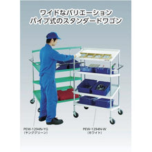 画像をギャラリービューアに読み込む, ＴＲＵＳＣＯ　フェニックスワゴン　　省音　６００Ｘ４００　２段　Φ７５ゴム車輪　ＹＧ色

