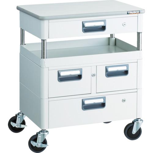 Ngăn kéo TRUSCO Phoenix wagon kháng khuẩn âm tiết kiệm 600x400xH740 có tấm mặt trên YG color